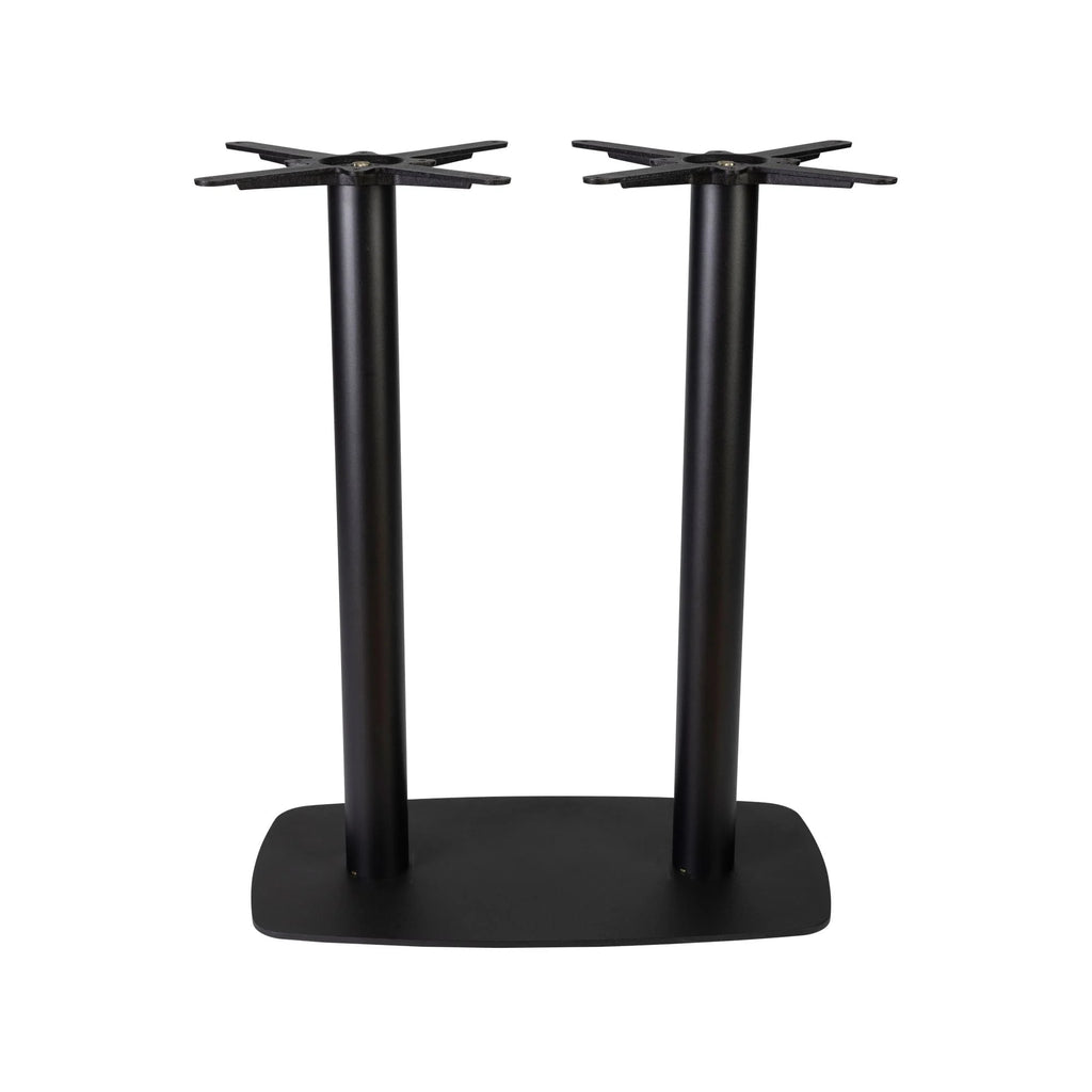 Boston Mid Height Table Base Large Rectangular Radius Edges Black Side