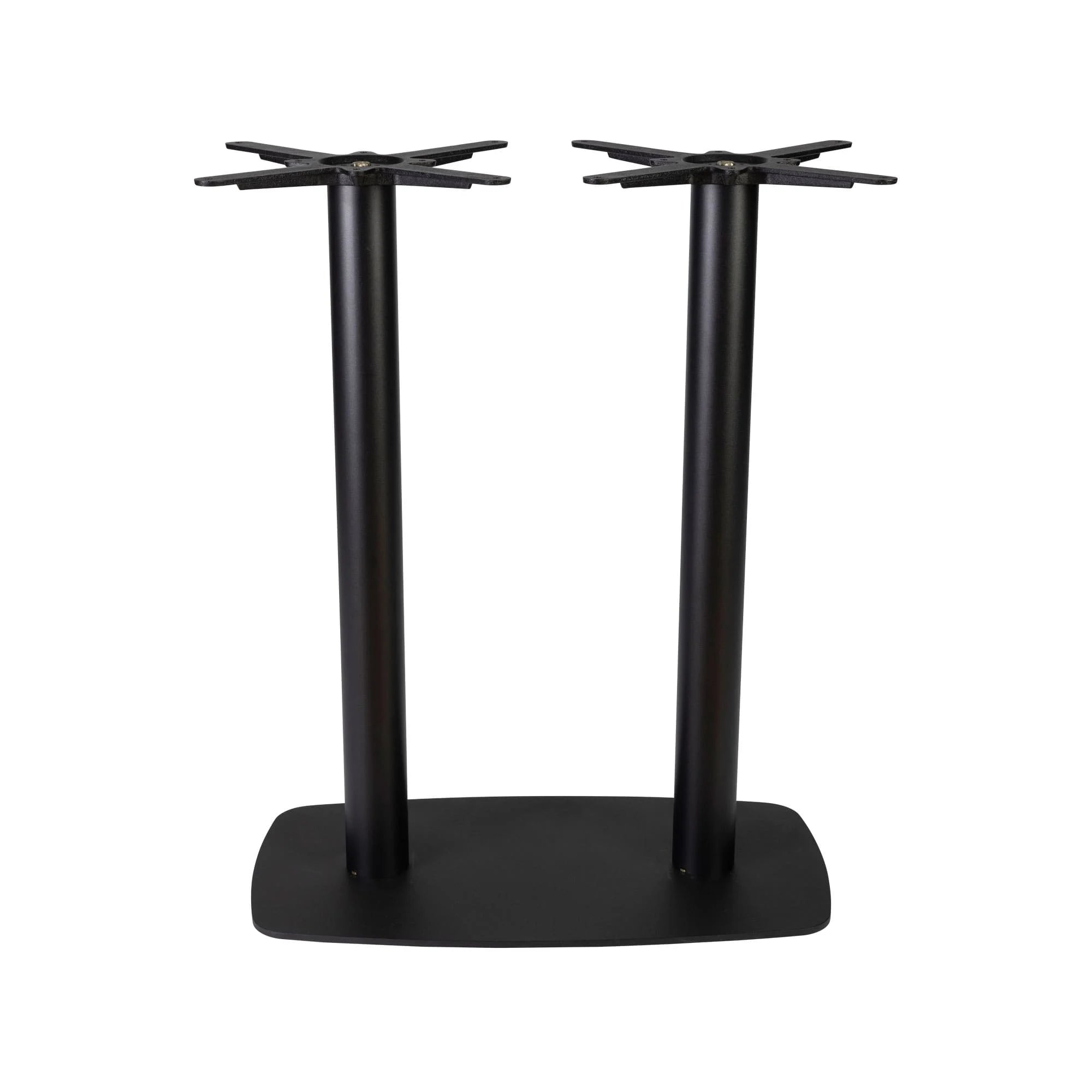 Boston Mid Height Table Base Large Rectangular Radius Edges Black Side