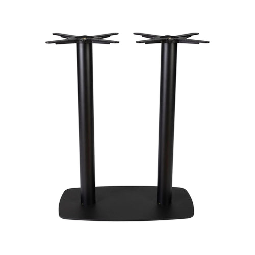 Boston Mid Height Table Base Large Rectangular Radius Edges Black Side