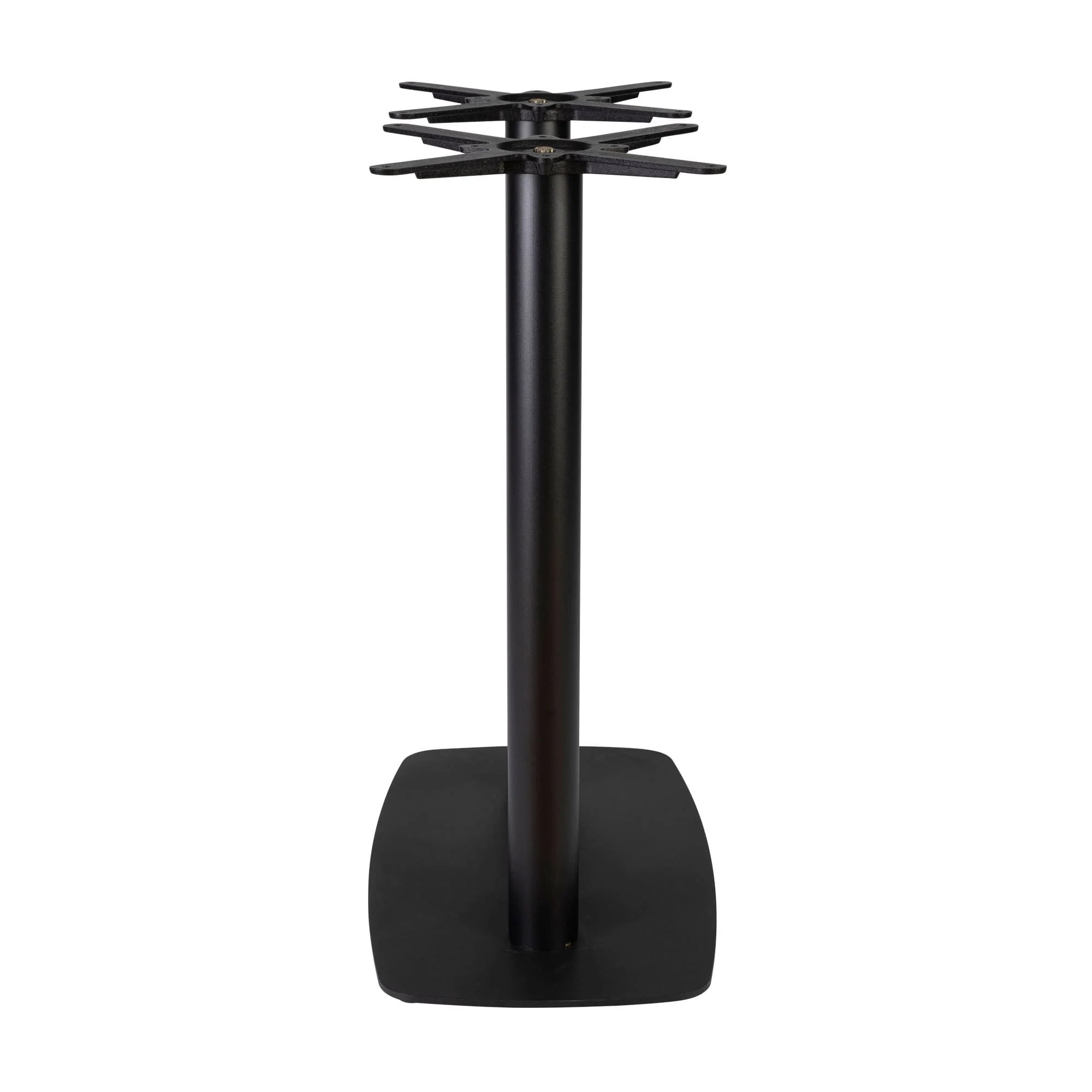 Boston Mid Height Table Base Large Rectangular Radius Edges Black Side