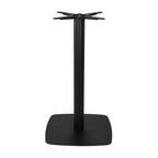 Boston Mid Height Table Base Large Square Fluted Radius Edges Black Side