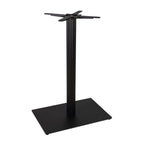 Boston Mid Height Table Base Small Rectangular Fluted Black
