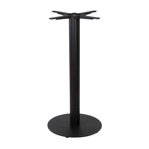 Boston Mid Height Table Base Small Round Fluted Black