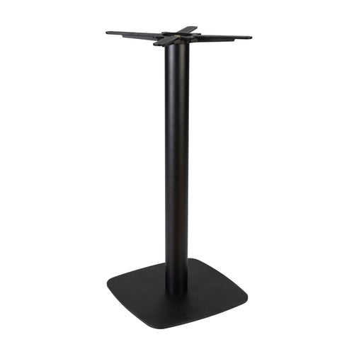 Boston Mid Height Table Base Small Square Radius Edges Black
