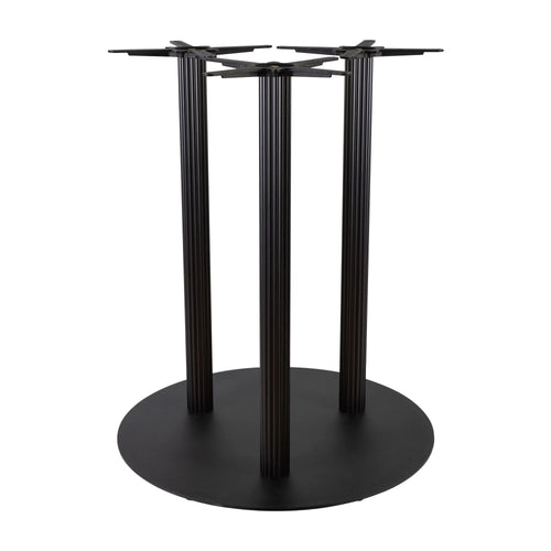 Boston Poseur Height Table Base Extra Large Fluted Round Black