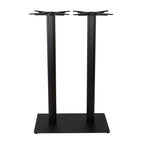 Boston Poseur Height Table Base Large Rectangular Fluted Black Side
