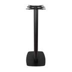 Boston Poseur Height Table Base Large Rectangular Radius Edges Black Side