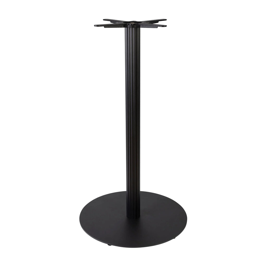 Boston Poseur Height Table Base Large Round Fluted Black