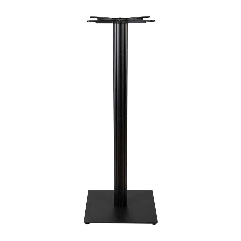 Boston Poseur Height Table Base Small Square Fluted Black Side