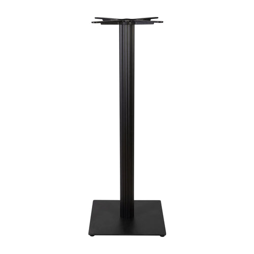 Boston Poseur Height Table Base Small Square Fluted Black Side