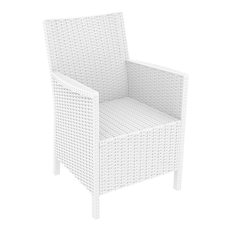california rattan arm chair za.2300c white