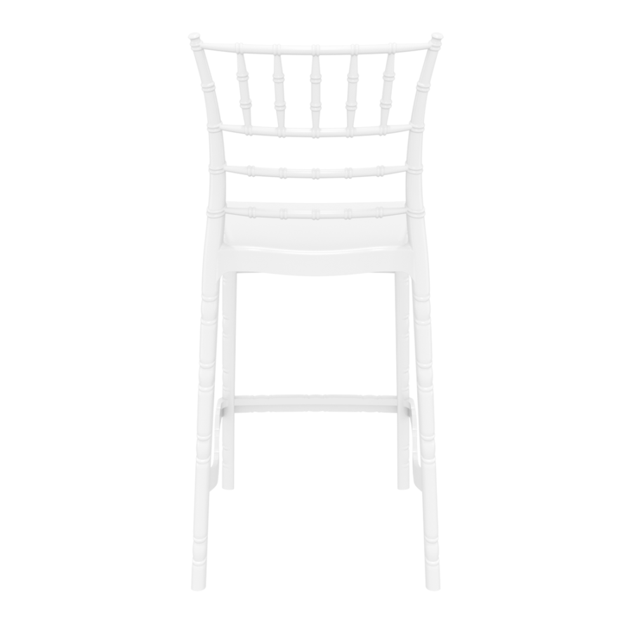 Chiavari Bar Stool 65 Glossy White Back