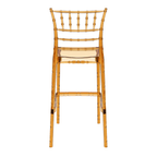 Chiavari Bar Stool 75 Amber Transparent Back