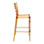 Chiavari Bar Stool 75 Amber Transparent Side