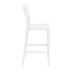 Chiavari Bar Stool 75 Glossy White Side