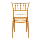 Chiavari Side Chair Amber Transparent Back