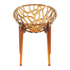 Crystal armchair amber transparent back