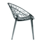 Crystal armchair smoke transparent side
