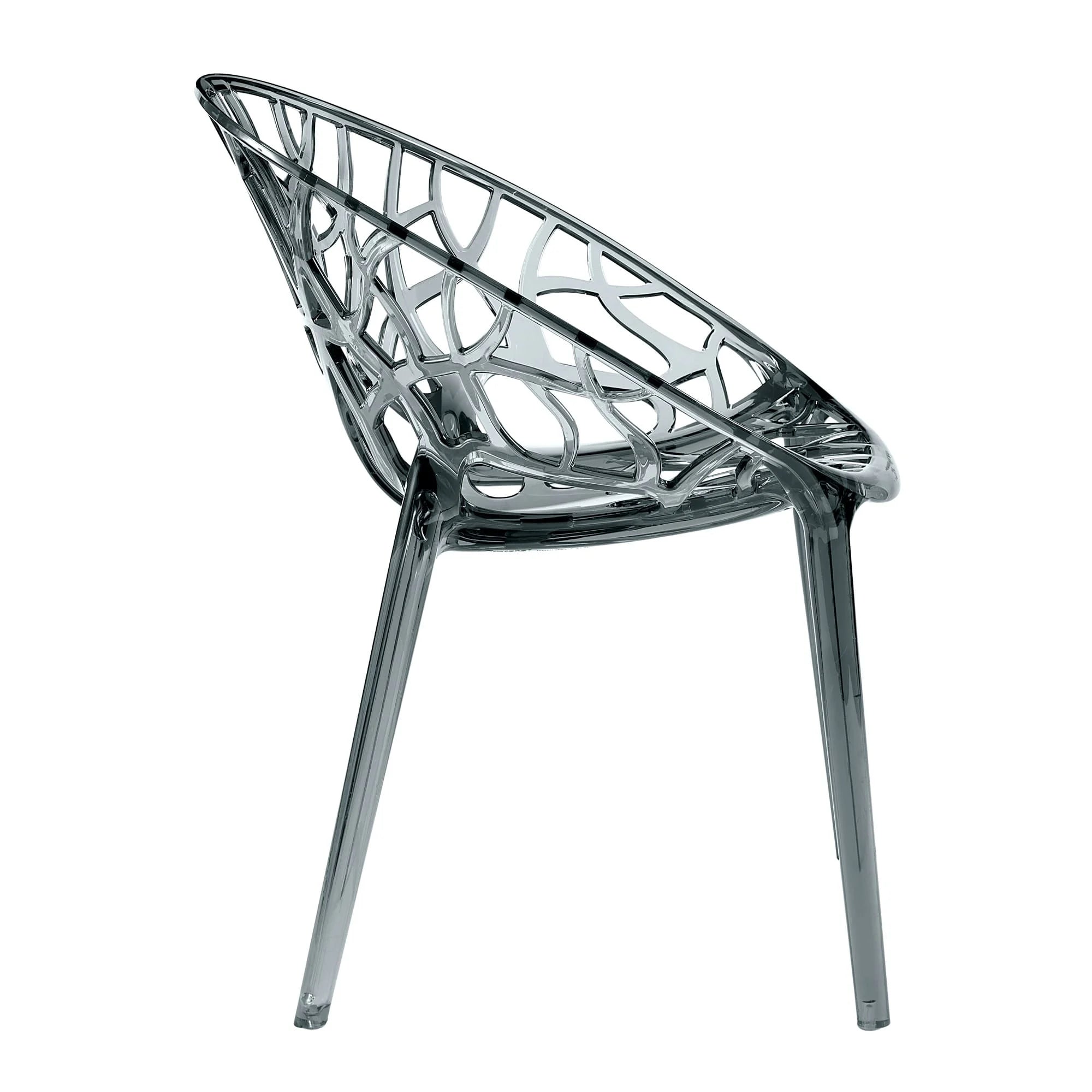 Crystal armchair smoke transparent side