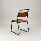 Retro canteen chair – Dark green