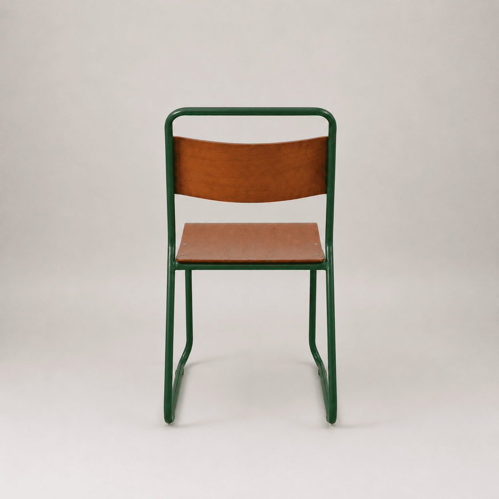 Retro canteen chair – Dark green