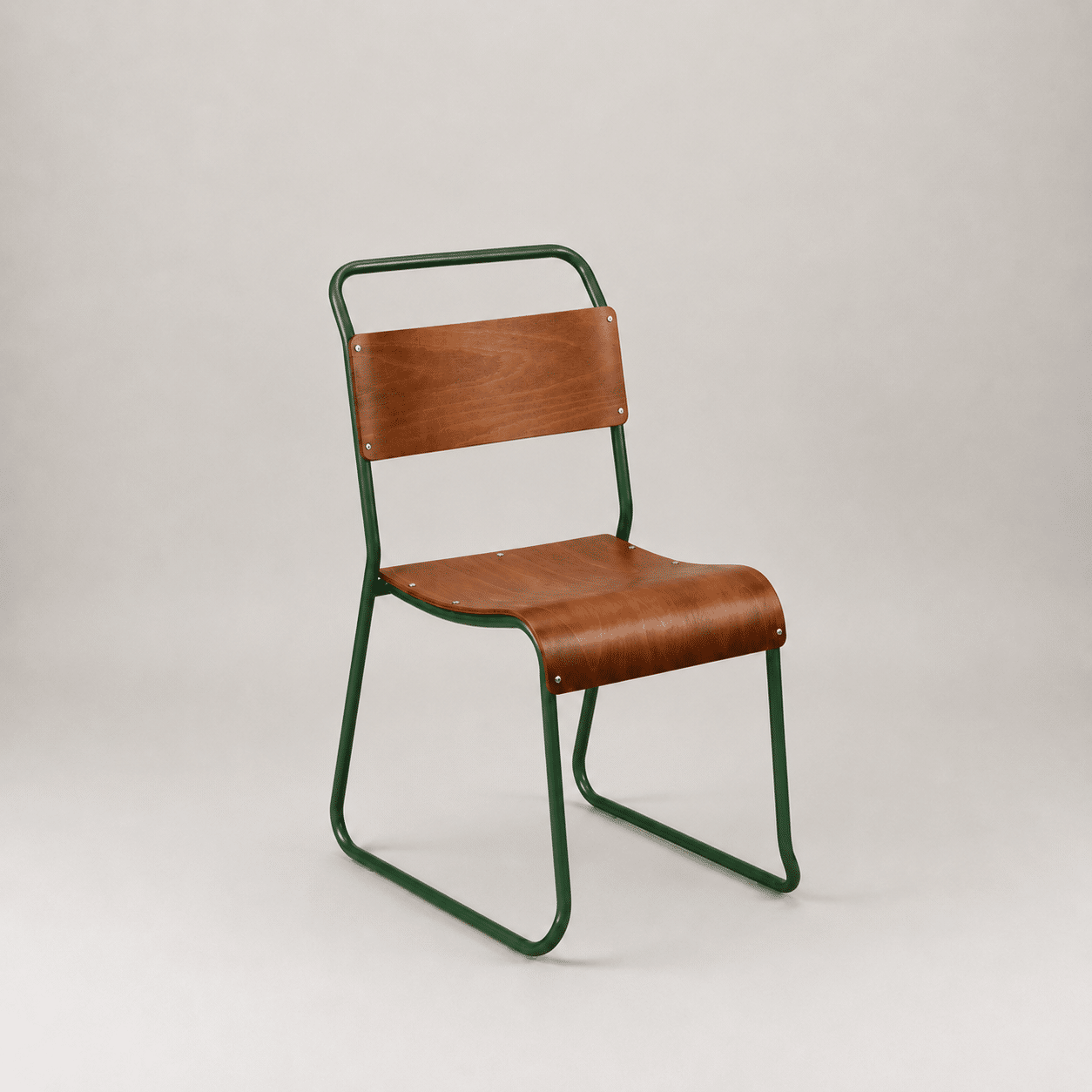 Retro canteen chair – Dark green