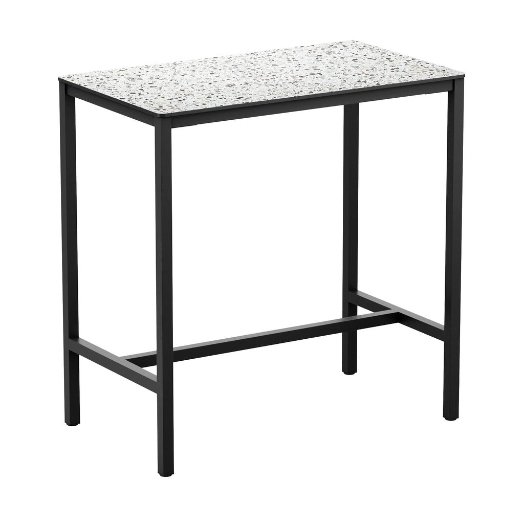 EXTREMA  Mixed Terrazzo 4 Leg Bar Height Table