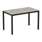 EXTREMA Cement Textured 4 Leg Dining Table - Black