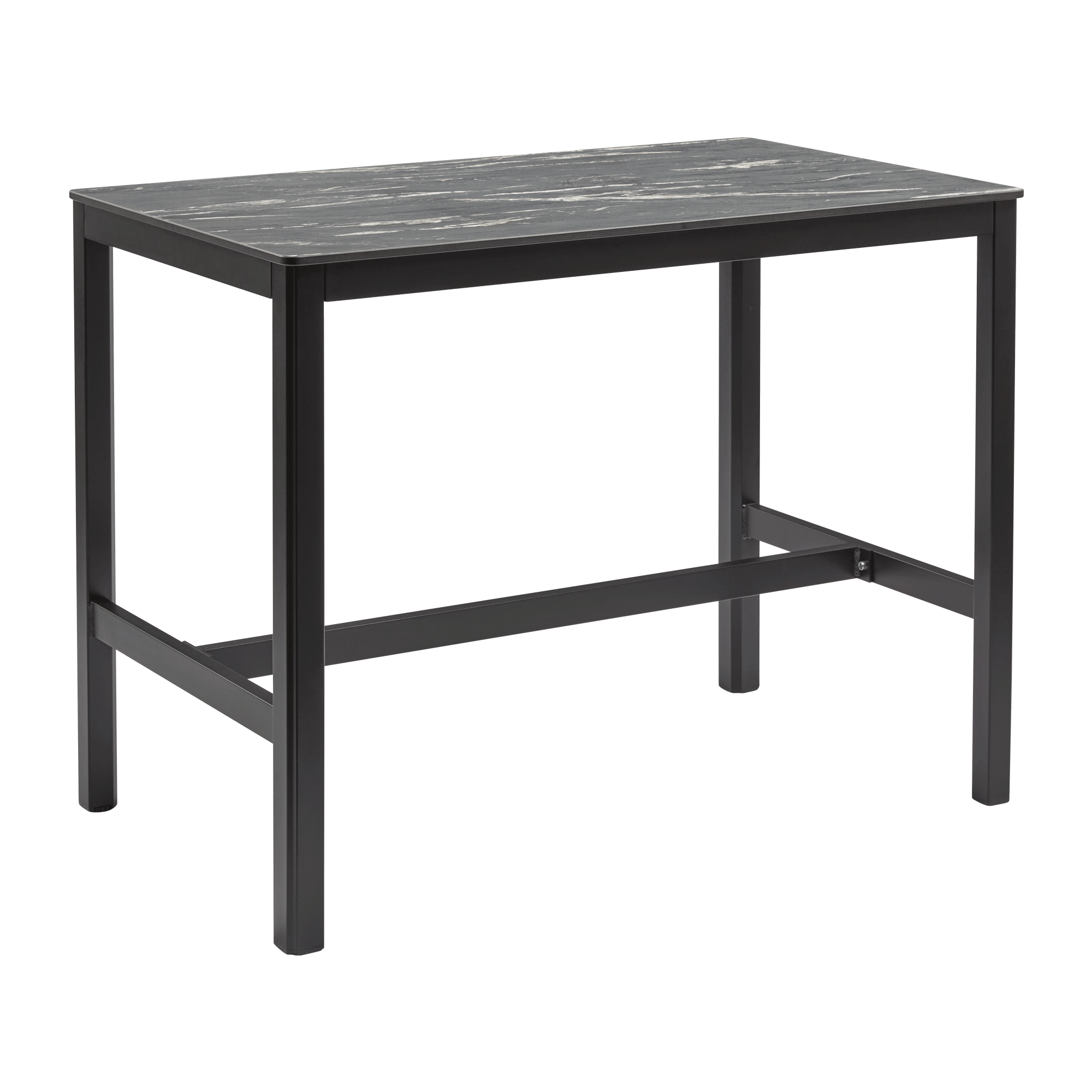 Extrema Black Marble 'Textured' - Black Mid Height Table