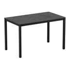 EXTREMA  Metallic Anthracite 4 Leg Dining Table - Black