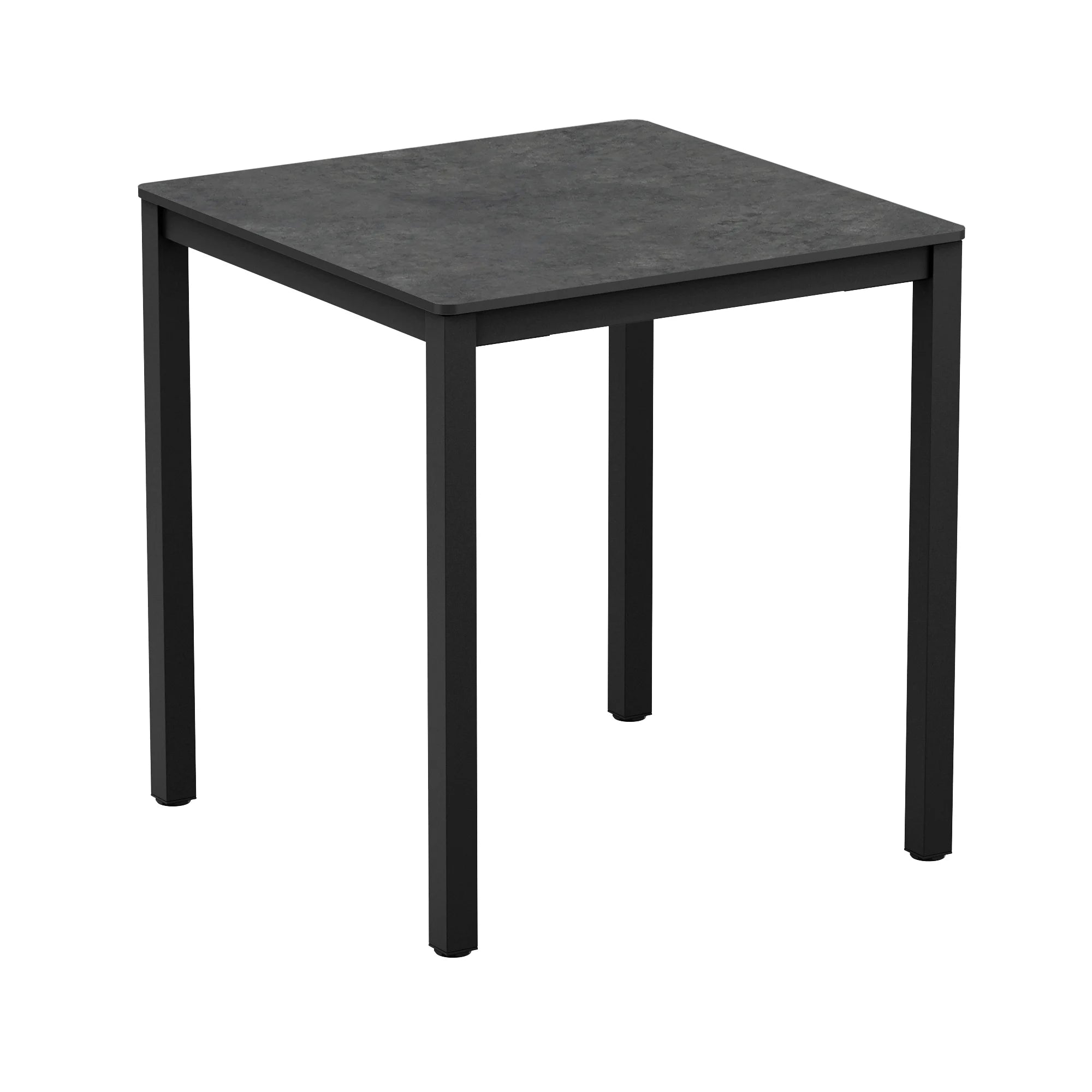 EXTREMA  Metallic Anthracite 4 Leg Dining Table - Black