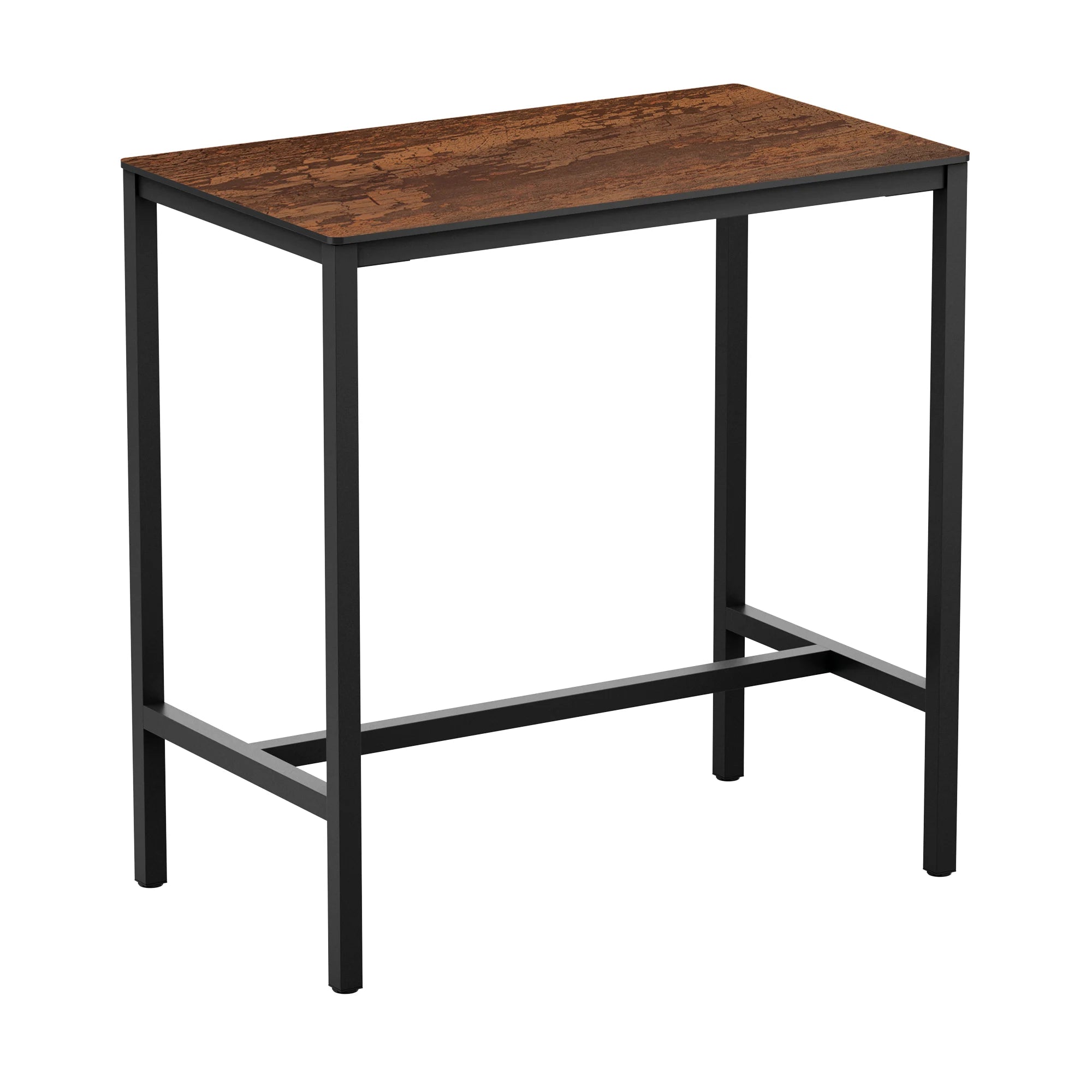 EXTREMA Copper Textured 4 Leg Bar Height Table - Black