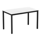 EXTREMA White 4 Leg Dining Table - Black