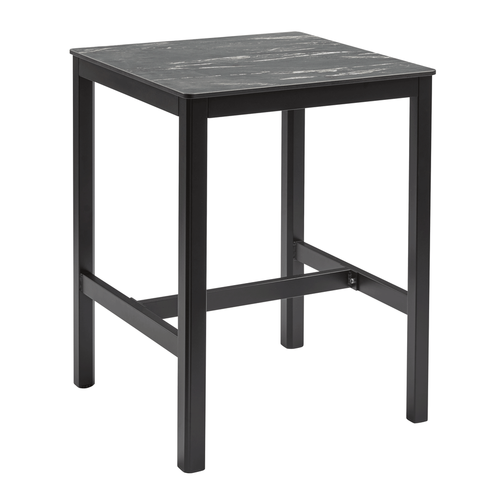 Extrema Black Marble 'Textured' - Black Mid Height Table