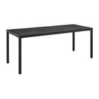 EXTREMA  Metallic Anthracite 4 Leg Dining Table - Black
