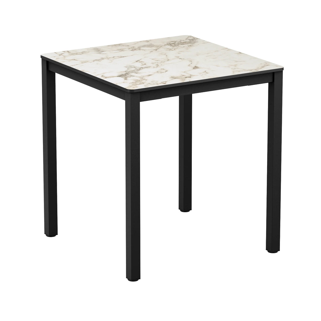 EXTREMA Carrara Marble 4 Leg Dining Table - Black