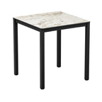EXTREMA Carrara Marble 4 Leg Dining Table - Black