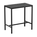 EXTREMA Metallic Anthracite 4 Leg Bar Height Table - Black