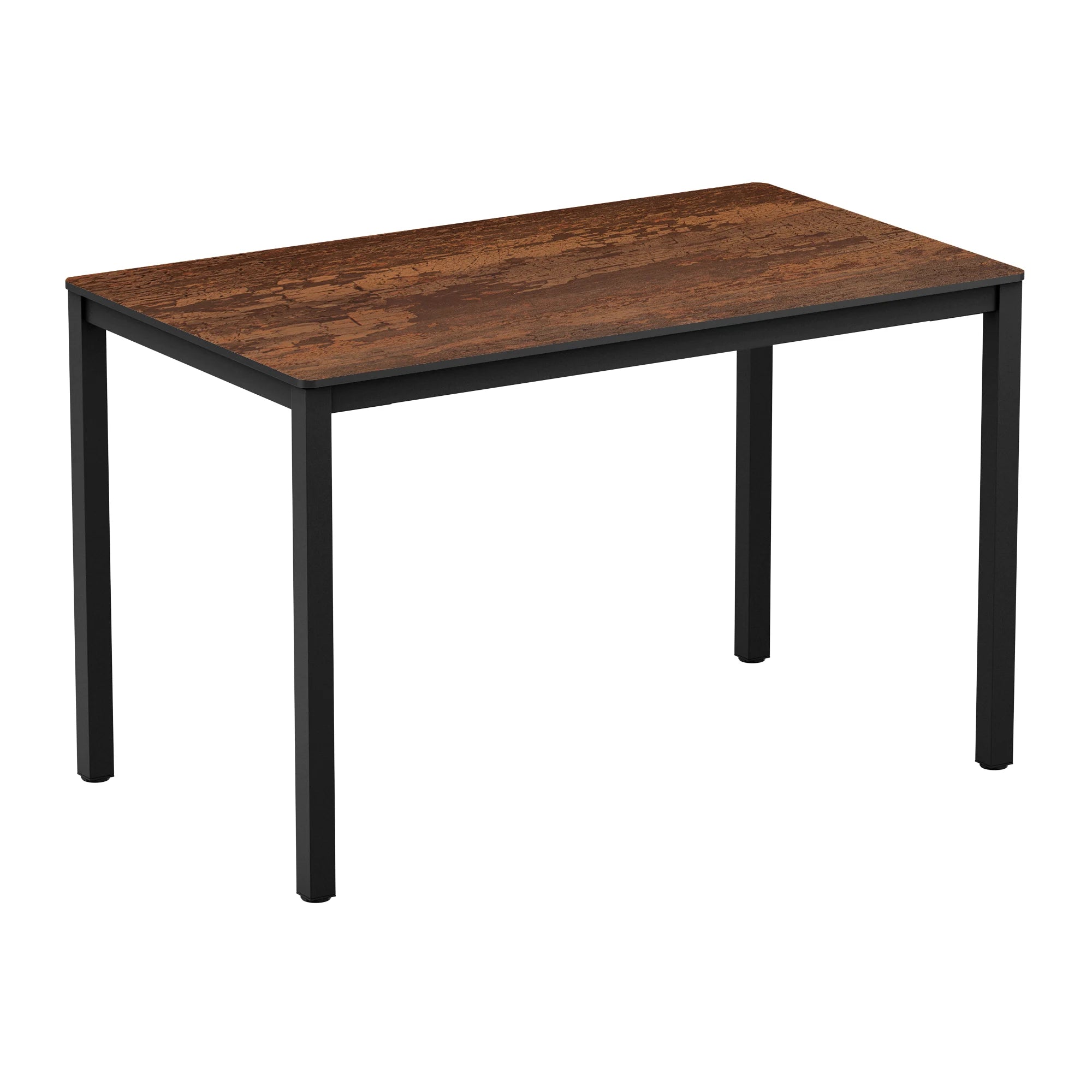 EXTREMA  Copper Textured 4 Leg Dining Table - Black