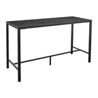 EXTREMA Metallic Anthracite 4 Leg Bar Height Table - Black