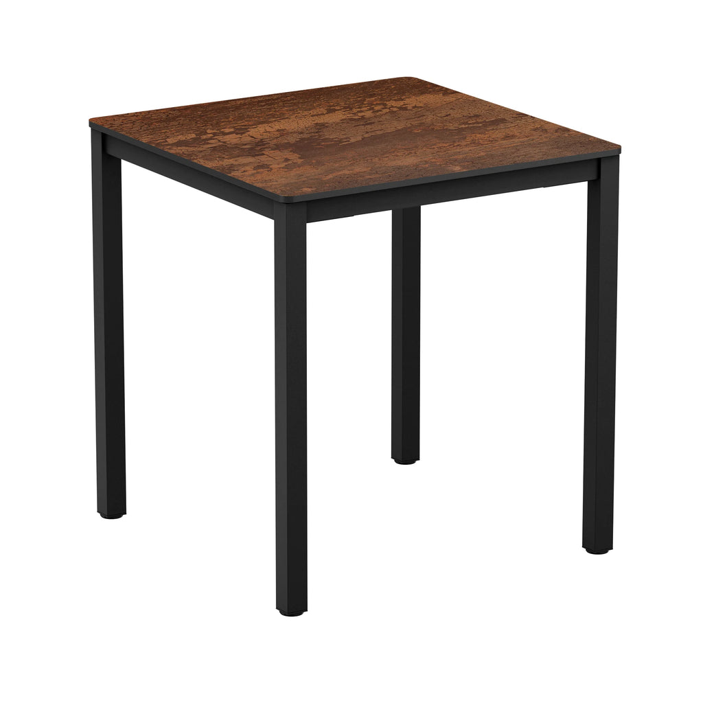 EXTREMA  Copper Textured 4 Leg Dining Table - Black