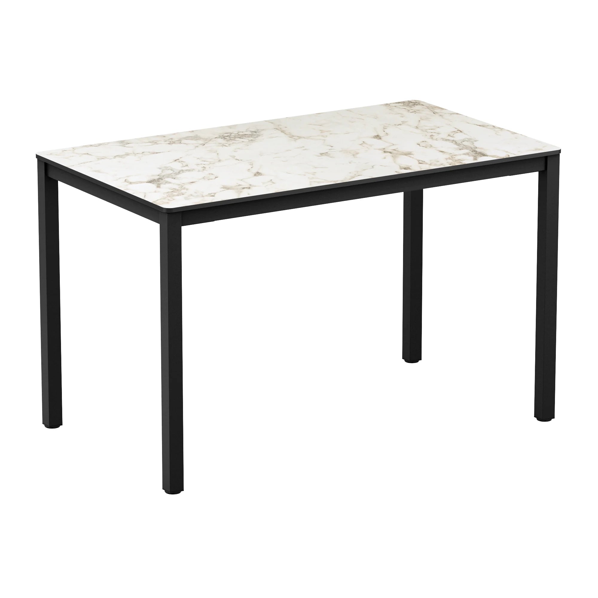EXTREMA Carrara Marble 4 Leg Dining Table - Black