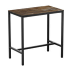 EXTREMA Planked Vintage Wood 4 Leg Bar Height Table - Black