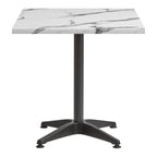 Enduratop Dining Height Table Square Carrara Marble Alby Table Base