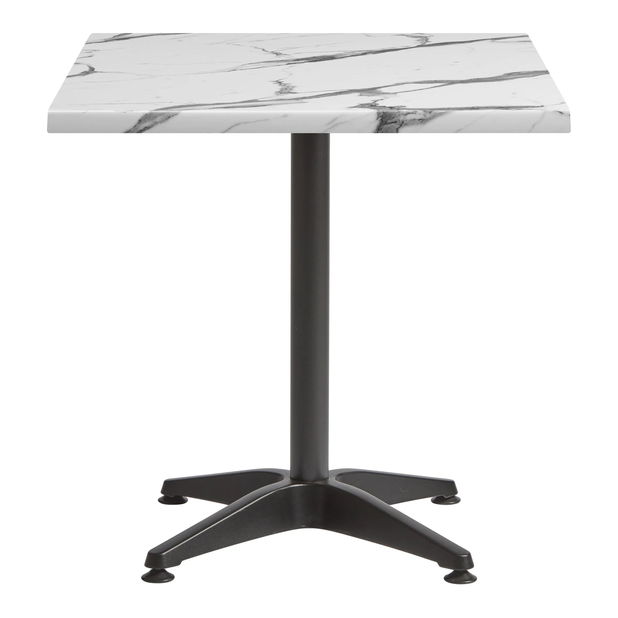 Enduratop Dining Height Table Square Carrara Marble Alby Table Base