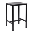 Extrema Black Marble 'Textured' - Black Bar Height Table