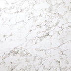 Extrema Complete Dining Table- White Carrara Marble with Spaceguard Deluxe Black Flip Top Base