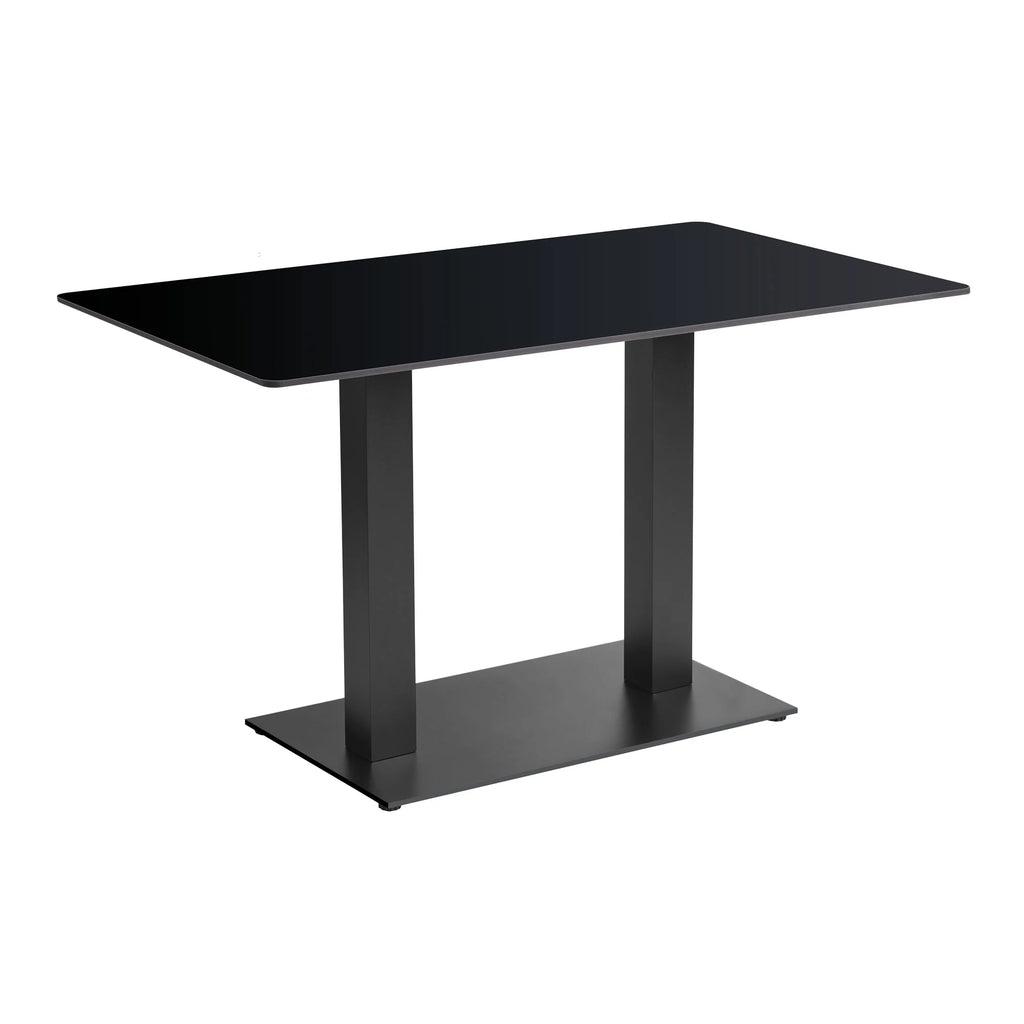 Extrema Complete Dining Table - Black with Boston Sleek Black Base