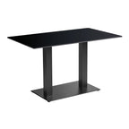 Extrema Complete Dining Table - Black with Boston Sleek Black Base