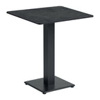 Extrema Dining Height Table Metallic Anthracite Anzio Small Square Base Black